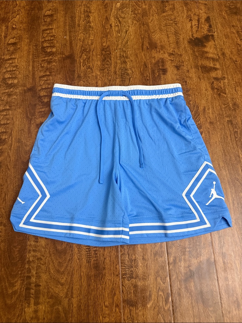 Jordan Light Blue Basketball Shorts with White Trim